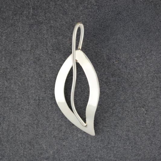Sterling Silver Abstract Leaf Pendant