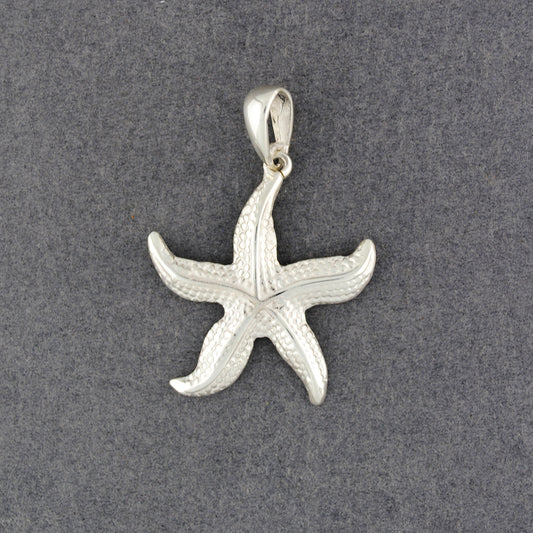 Sterling Silver Detailed Starfish Pendant