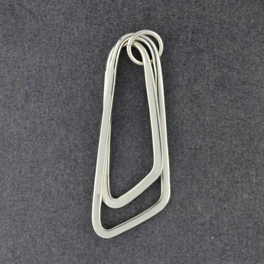 Sterling Silver Layered Drop Pendant