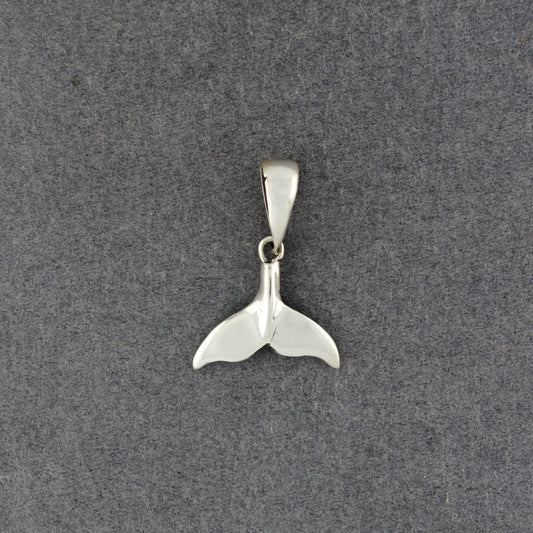 Sterling Silver Mini Whale Tail Pendant
