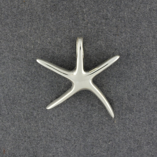 Sterling Silver Curved Starfish Pendant