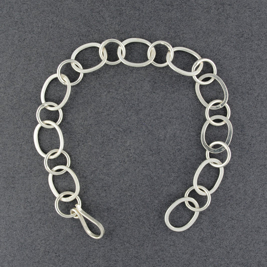 Sterling Silver Ovals and Circles Bracelet