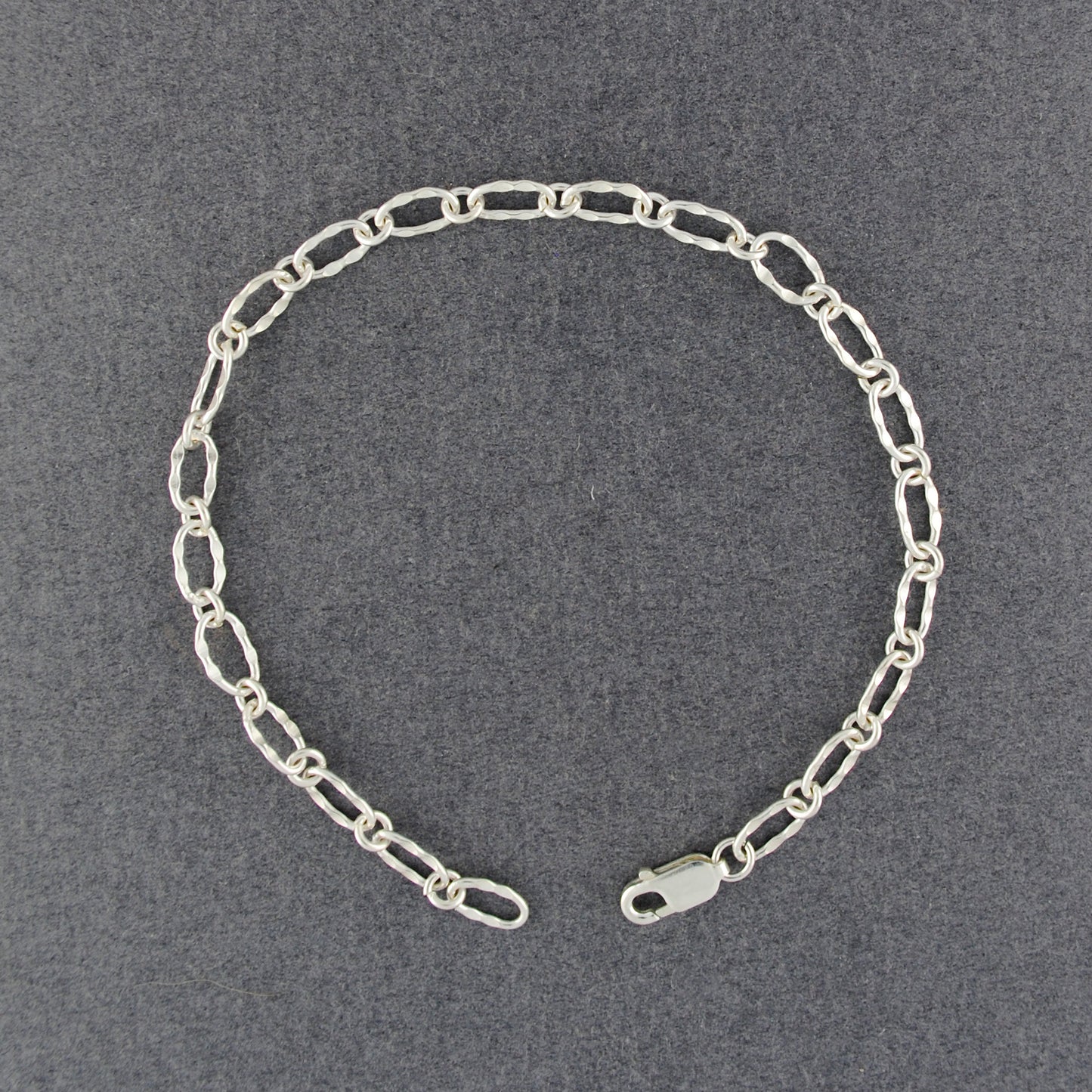 Sterling Silver Mini Notched Ovals Bracelet