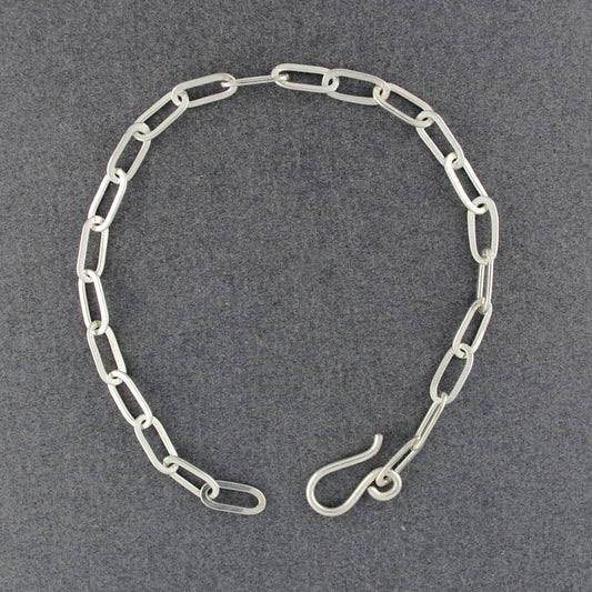 Sterling Silver Flat Ovals Bracelet