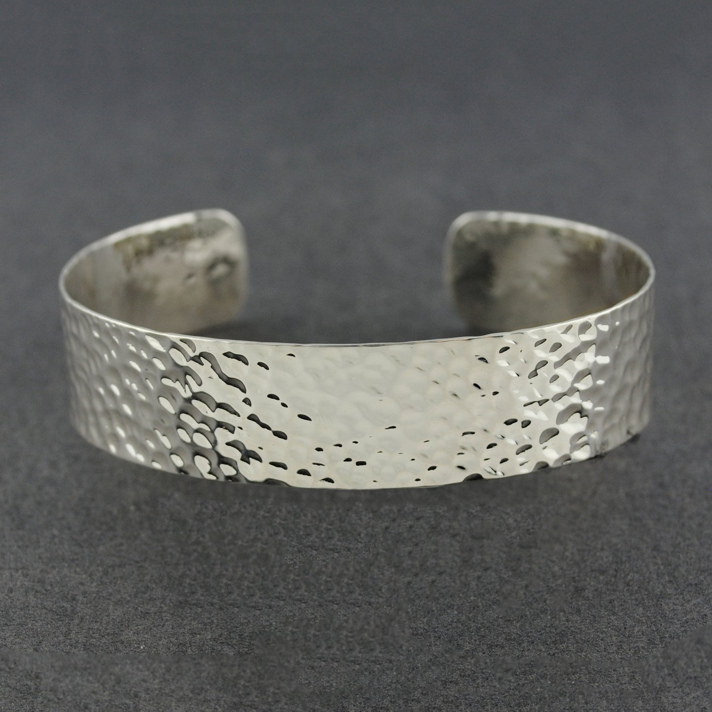 Sterling Silver Flat Hammered Cuff Bracelet