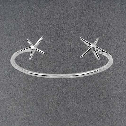 Sterling Silver Starfish Open Cuff Bracelet