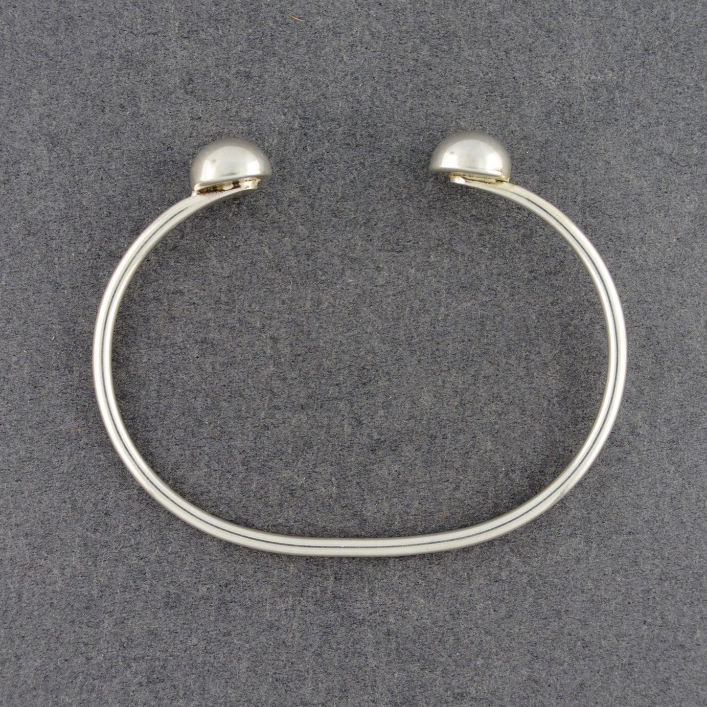 Sterling Silver Half Sphere Open Cuff Bracelet
