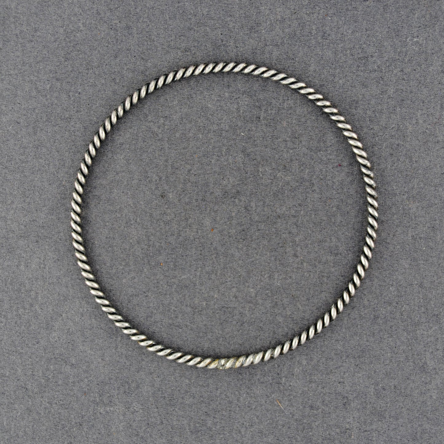 Sterling Silver Antiqued Twisted Bangle
