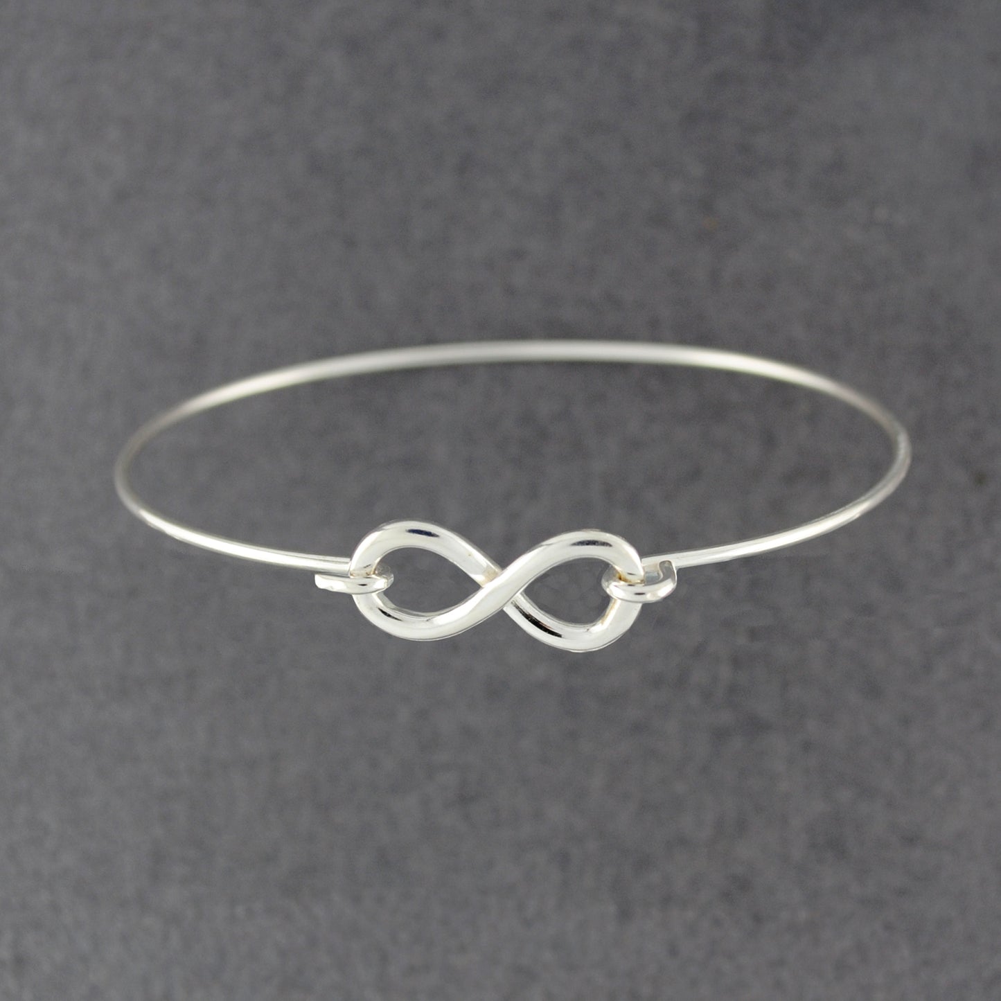 Sterling Silver Delicate Infinity Knot Bangle