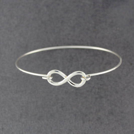 Sterling Silver Delicate Infinity Knot Bangle