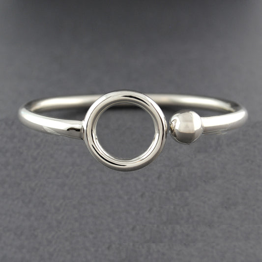 Sterling Silver Circle & Sphere Bracelet