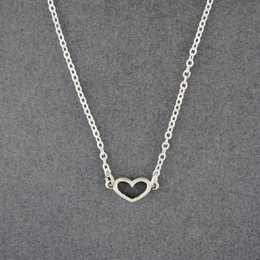 Sterling Silver Delicate Heart Necklace