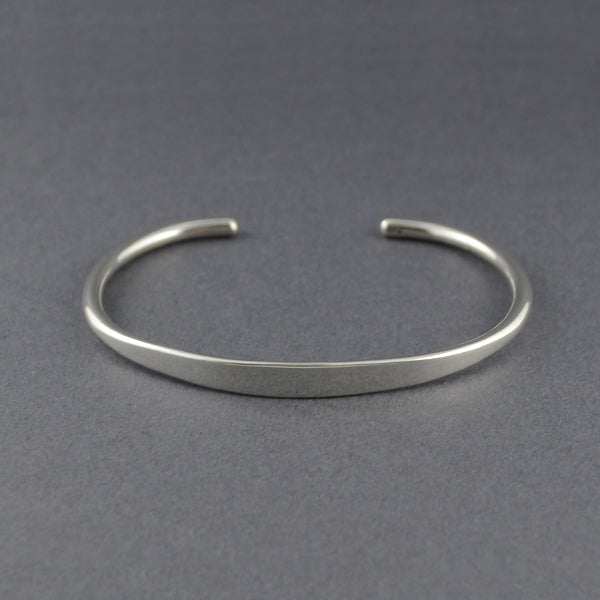 Sterling Silver Flattened Cuff Bracelet