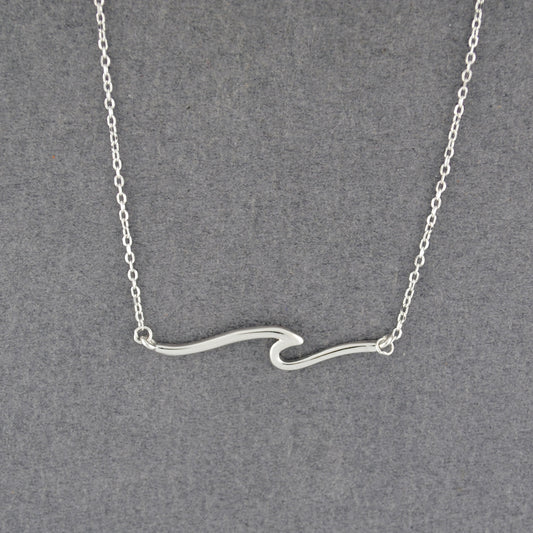 Sterling Silver Wave Necklace