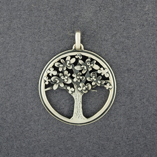 Tree of Life with Flowers Pendant