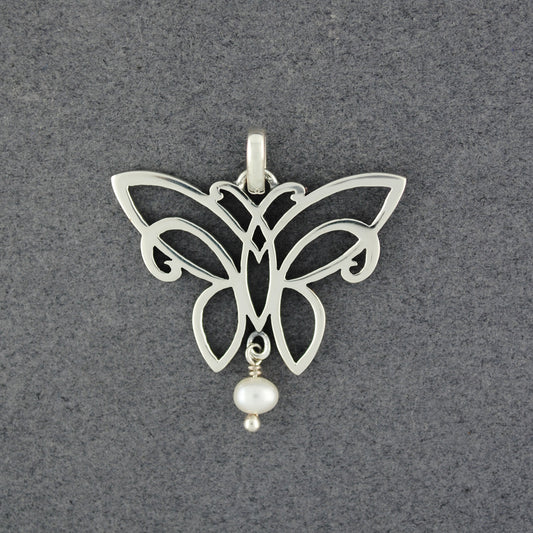 Butterfly with Stone Pendant