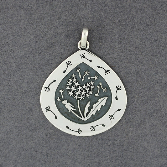 Dandelion Teardrop Pendant