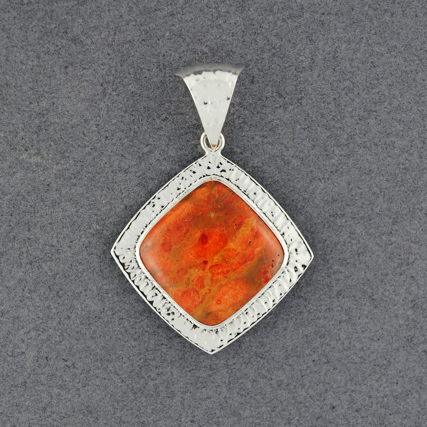 Square Reflection Coral Pendant