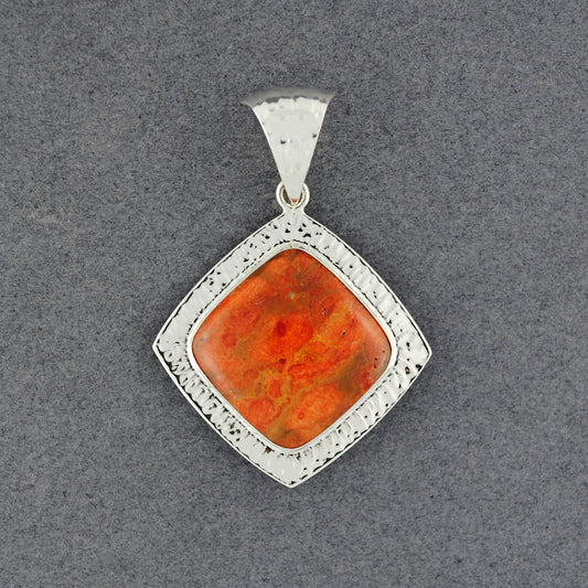 Square Reflection Coral Pendant