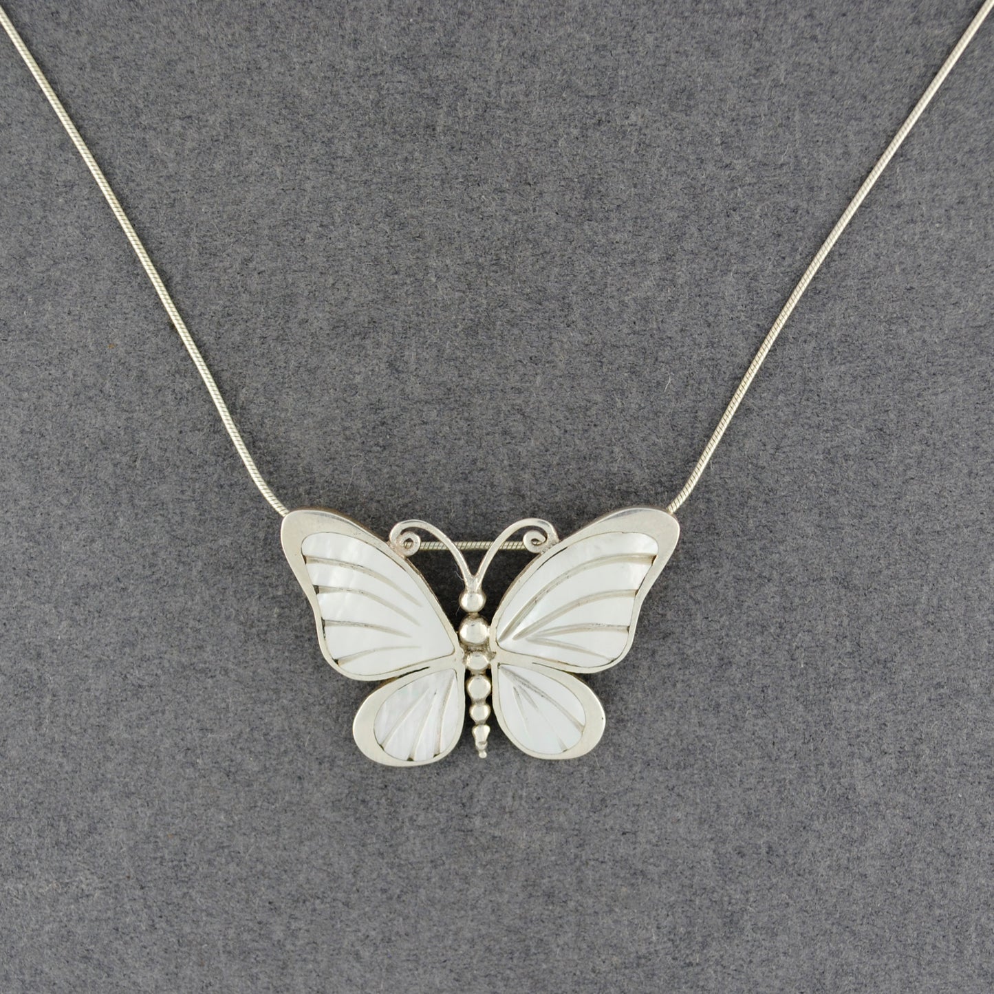 Mother of Pearl Butterfly Necklace