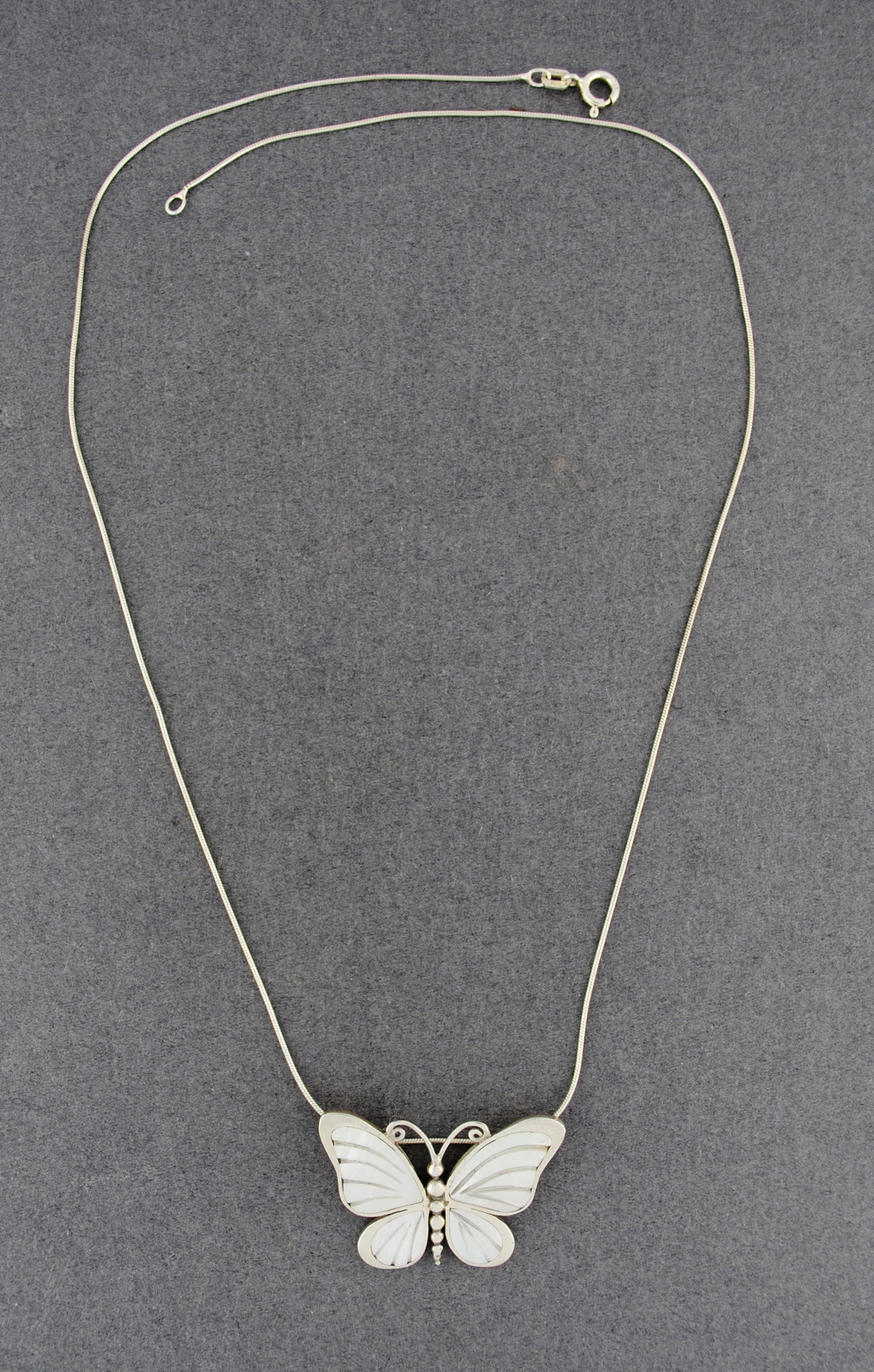 Mother of Pearl Butterfly Necklace