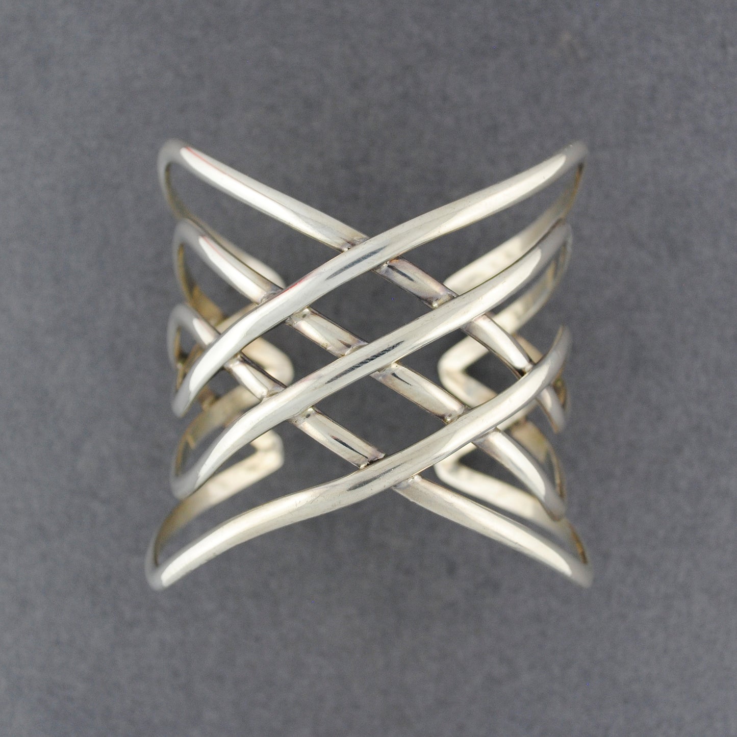 Sterling Silver Criss Cross Cuff