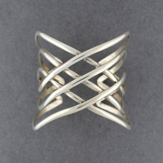 Sterling Silver Criss Cross Cuff
