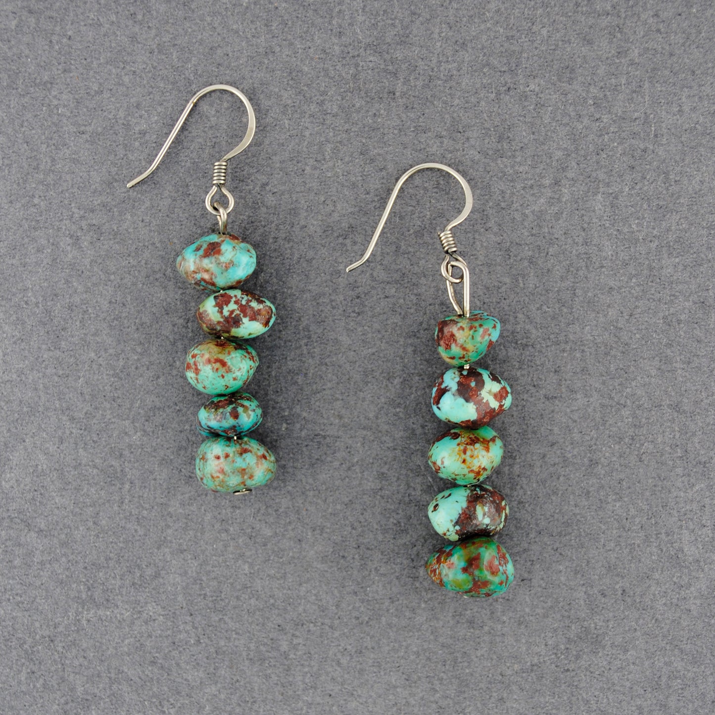 Turquoise & Heishi Beaded Necklace, Bracelet and Earring Set