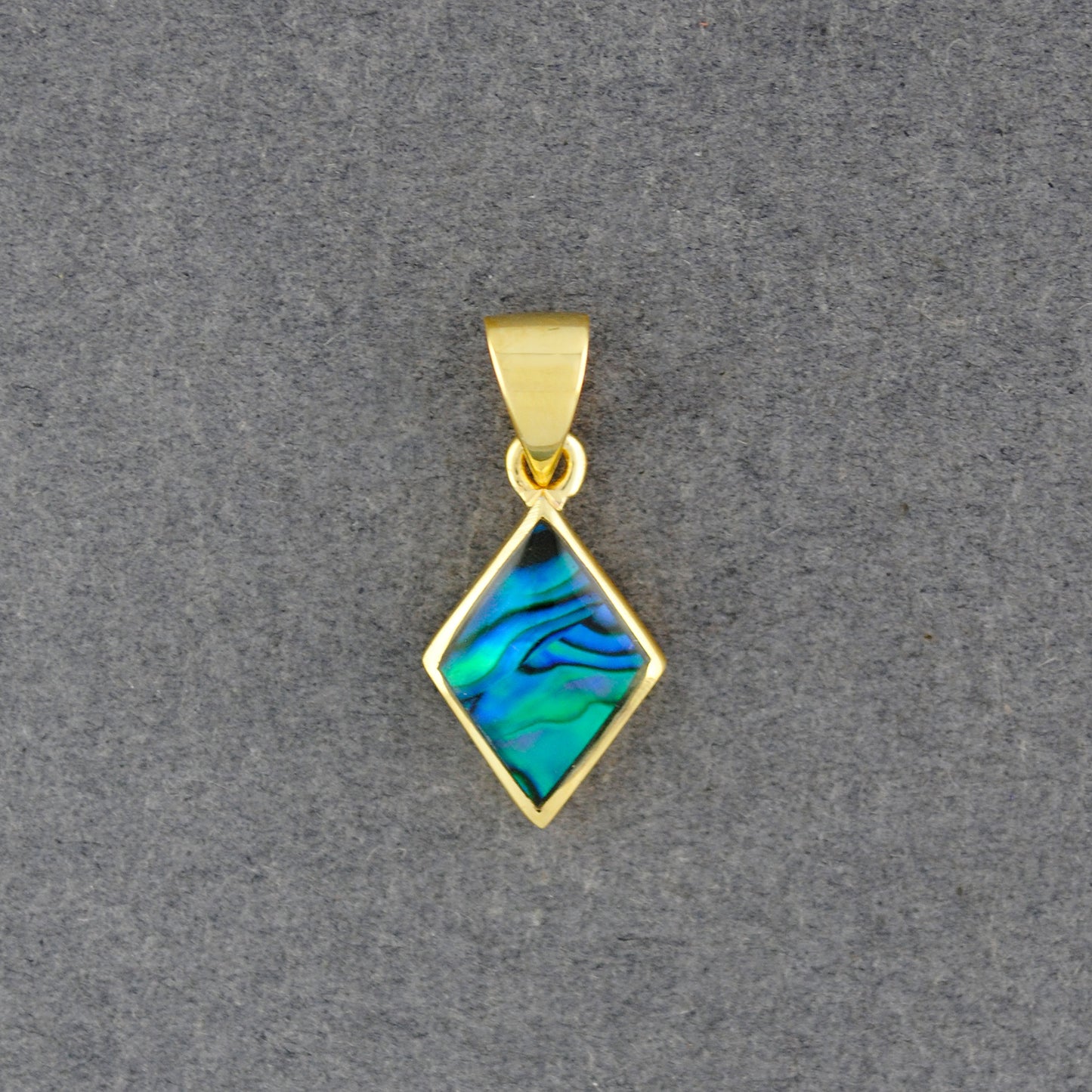 Gold Vermeil Paua Diamond Pendant