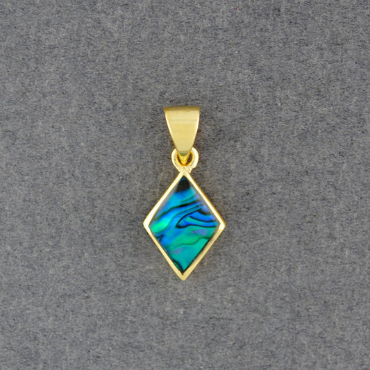Gold Vermeil Paua Diamond Pendant