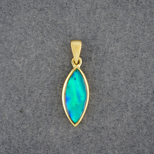 Gold Vermeil Paua Novette Pendant