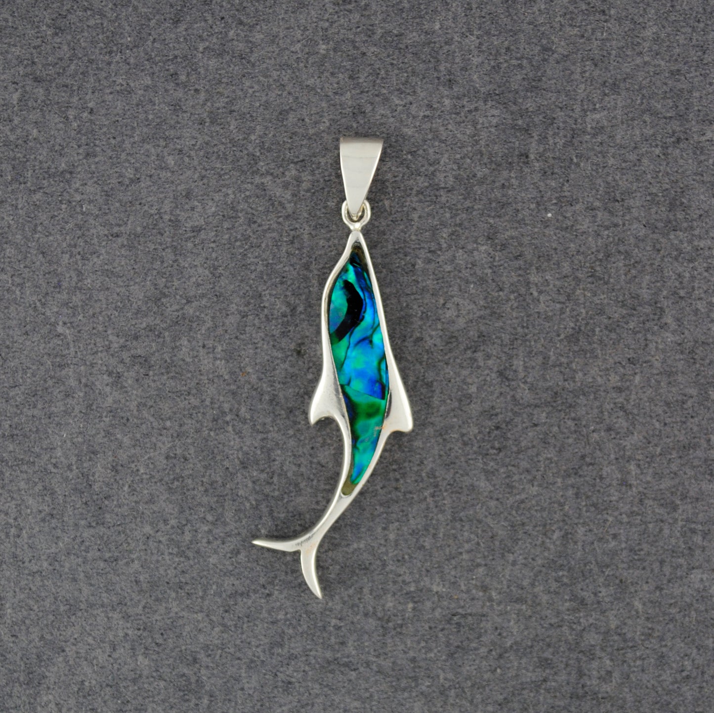 Sterling Silver Paua Fish Pendant