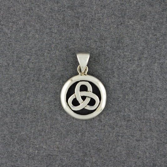 Sterling Silver Trinity Knot in Circle Pendant