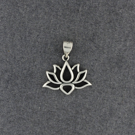 Sterling Silver Lotus Flower Pendant