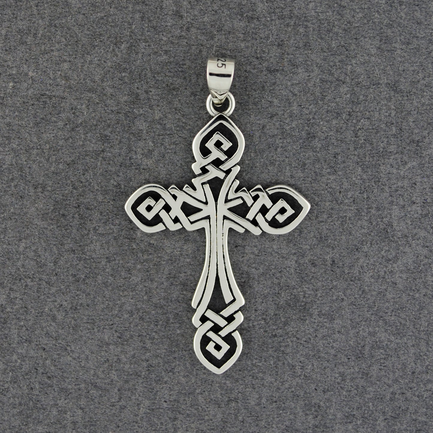 Sterling Silver Woven Celtic Cross Pendant