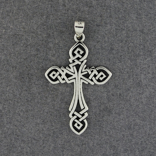 Sterling Silver Woven Celtic Cross Pendant