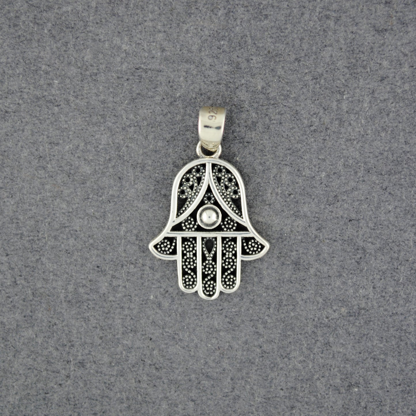 Sterling Silver Small Hamsa Pendant