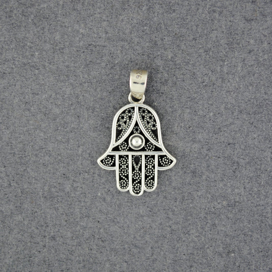Sterling Silver Small Hamsa Pendant