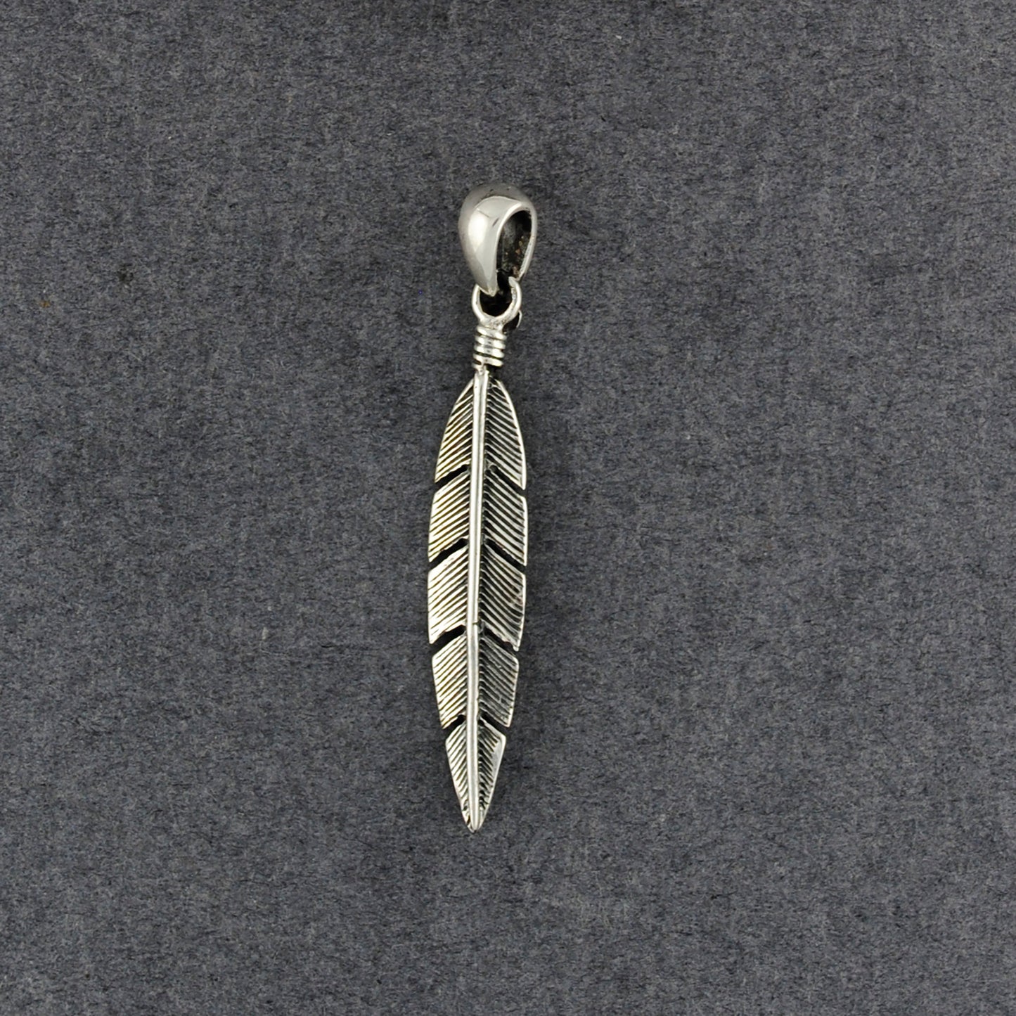 Sterling Silver Small Feather Pendant
