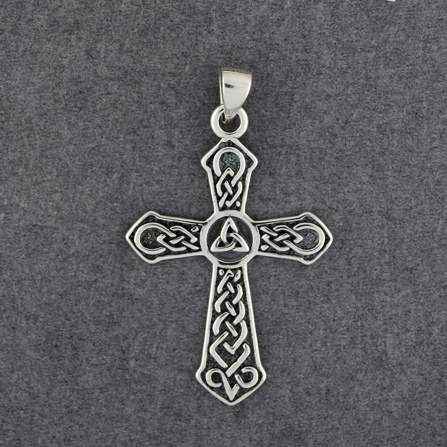 Sterling Silver Celtic Cross & Triquetra Pendant