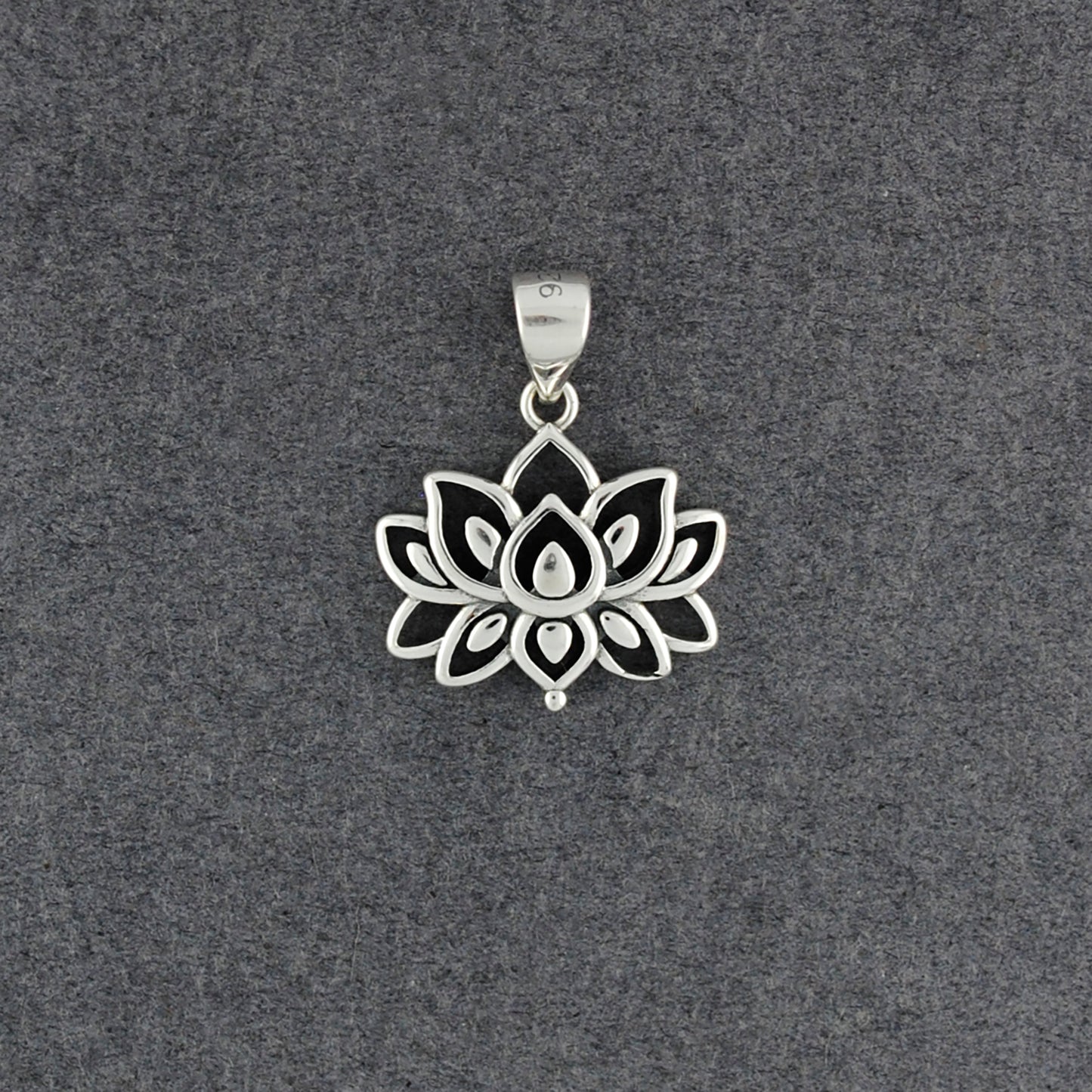 Sterling Silver Small Lotus Pendant