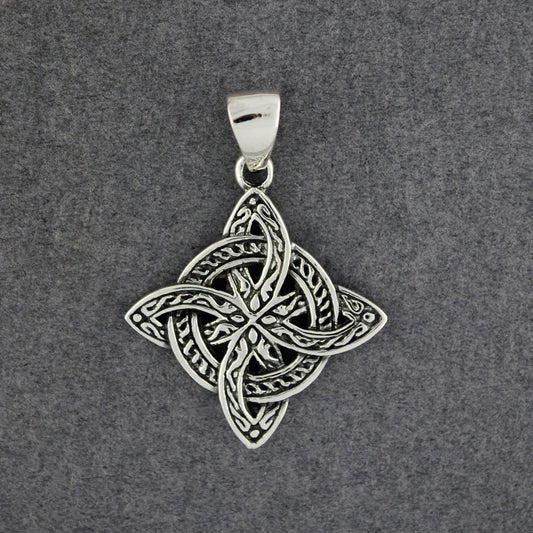 Sterling Silver Antiqued Celtic Knot Pendant