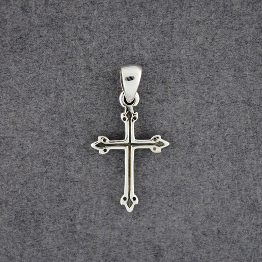 Sterling Silver Small Antiqued Cross Pendant