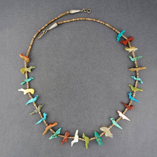 Zuni Fetish Multi Stone Necklace