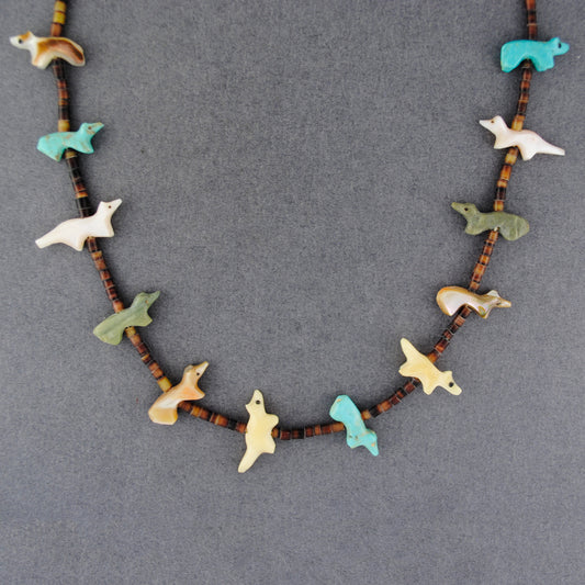 Navajo Fetish Multi Stone Necklace