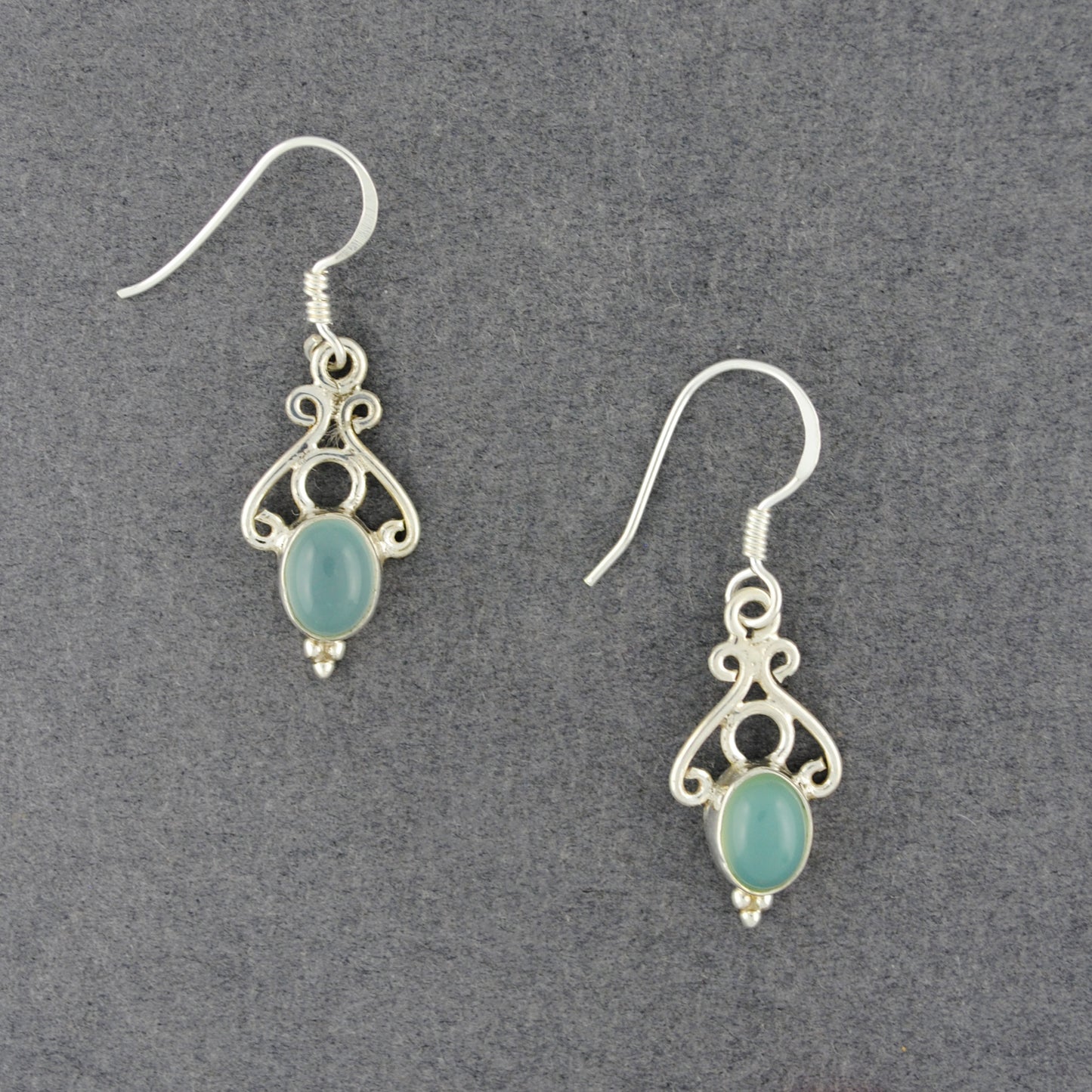 Sterling Silver Chalcedony Dangle Earrings