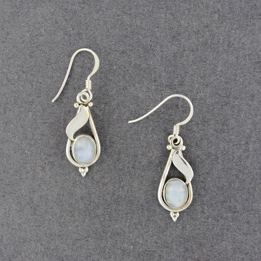 Sterling Silver Moonstone Drop Earrings