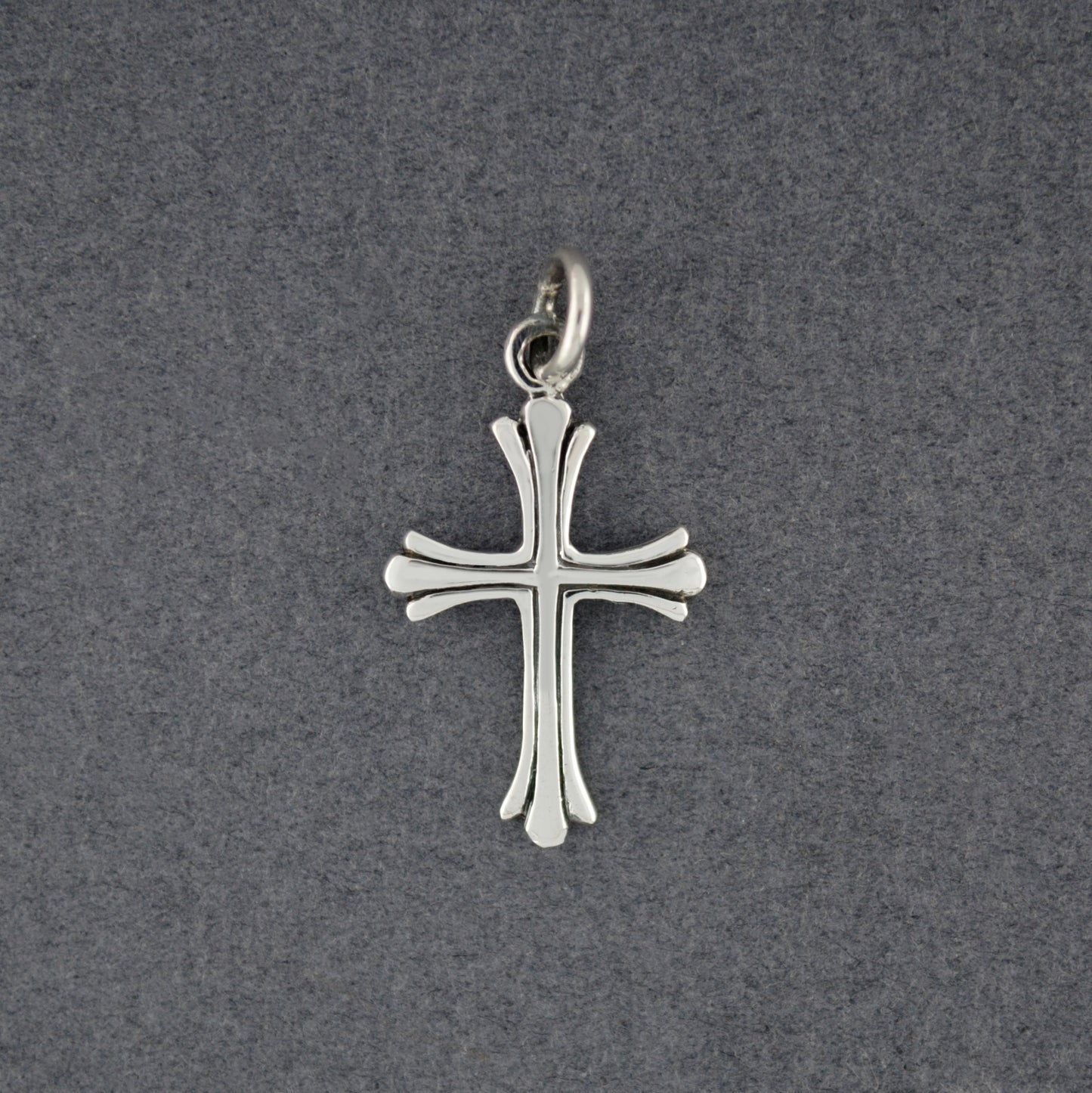 Sterling Silver Fanned Cross Pendant