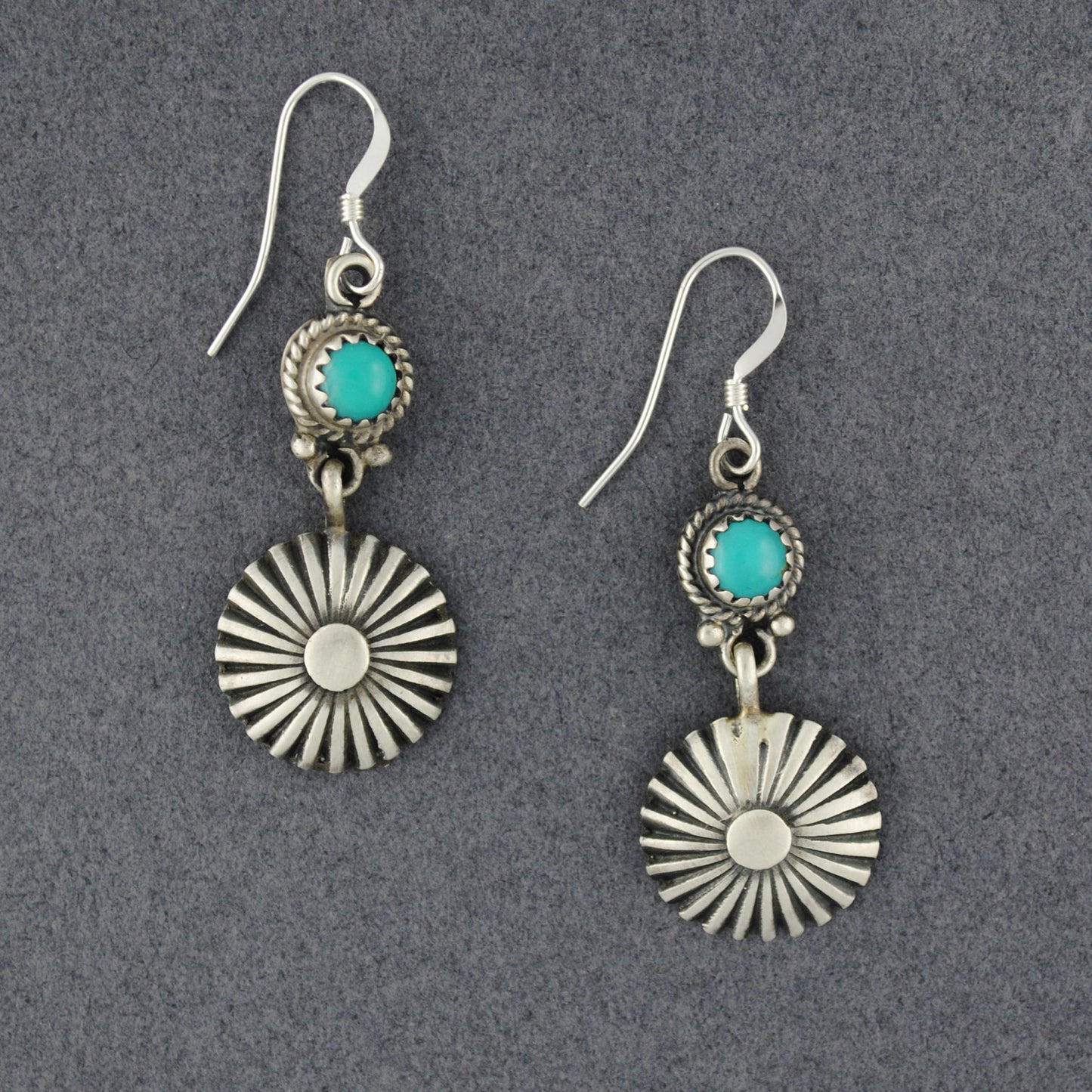 Sterling Silver Turquoise Star Earrings