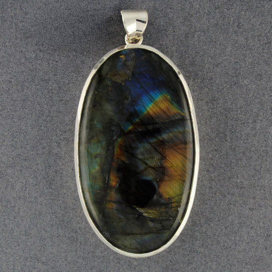 Sterling Silver Jumbo Labradorite Pendant